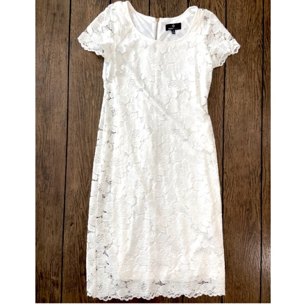 Bridal Shower/Rehearsal Dress- White Lace- Size 8
